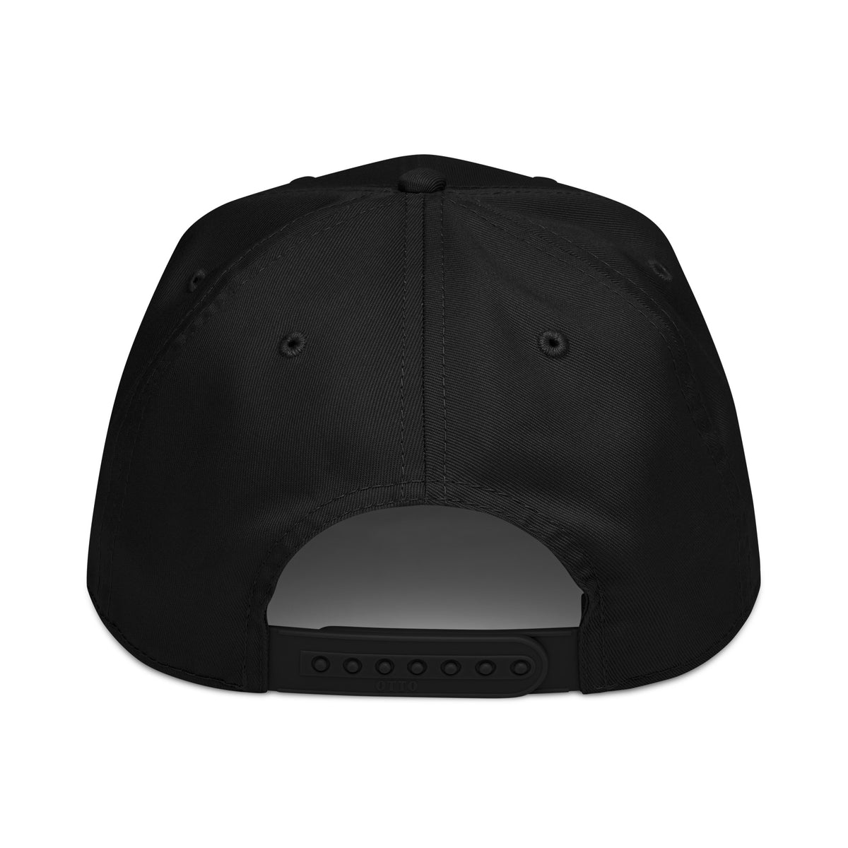 TruSelf TS Hat in Black - 5-panel mid-profile cap, back view