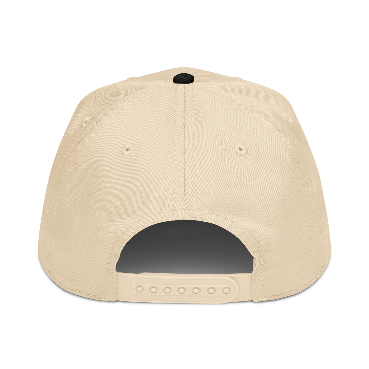 TruSelf TS Hat in Black/Cream - 5-panel mid-profile cap, back view