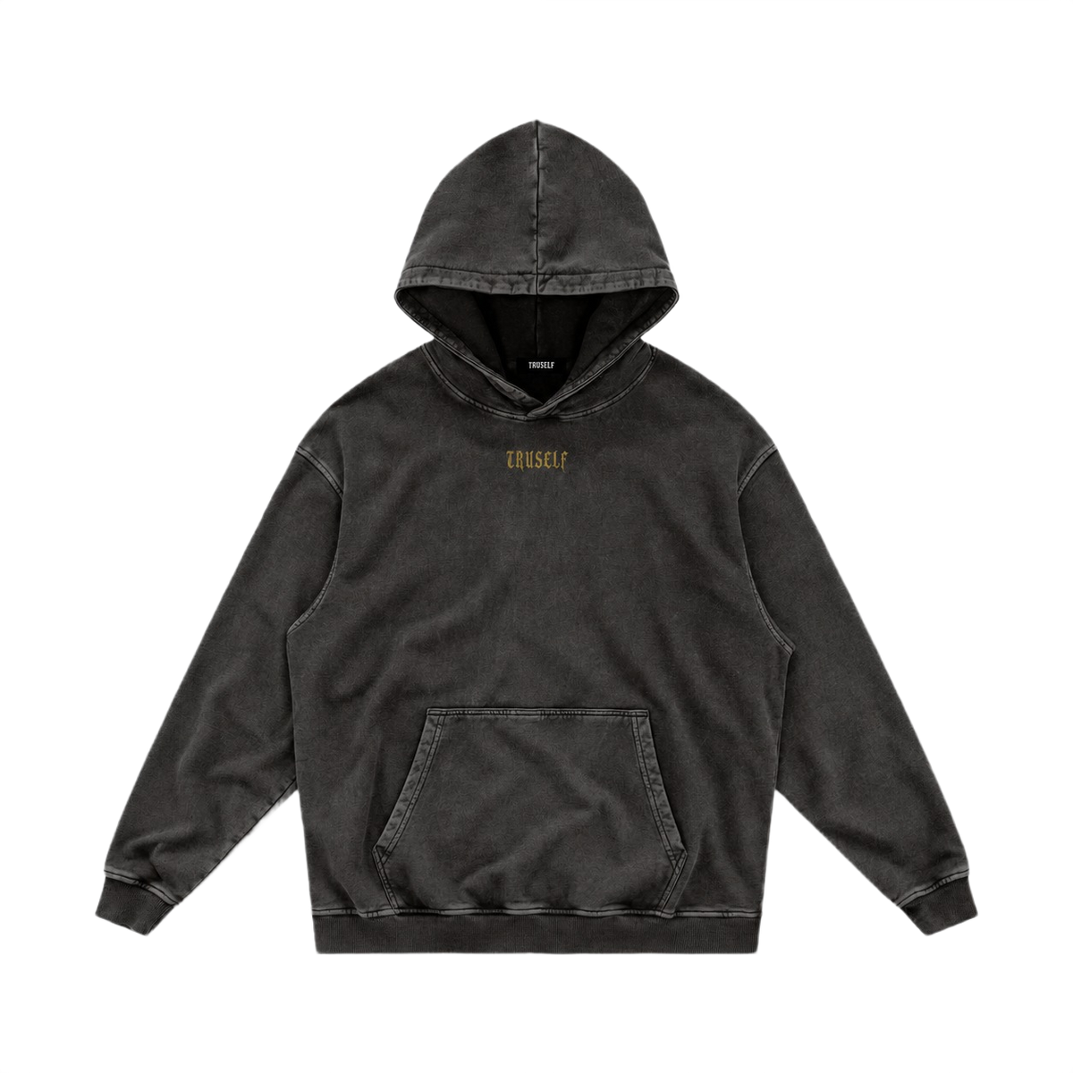 TruSelf Archive Hoodie in Black - Archive Series back graphic, rear view