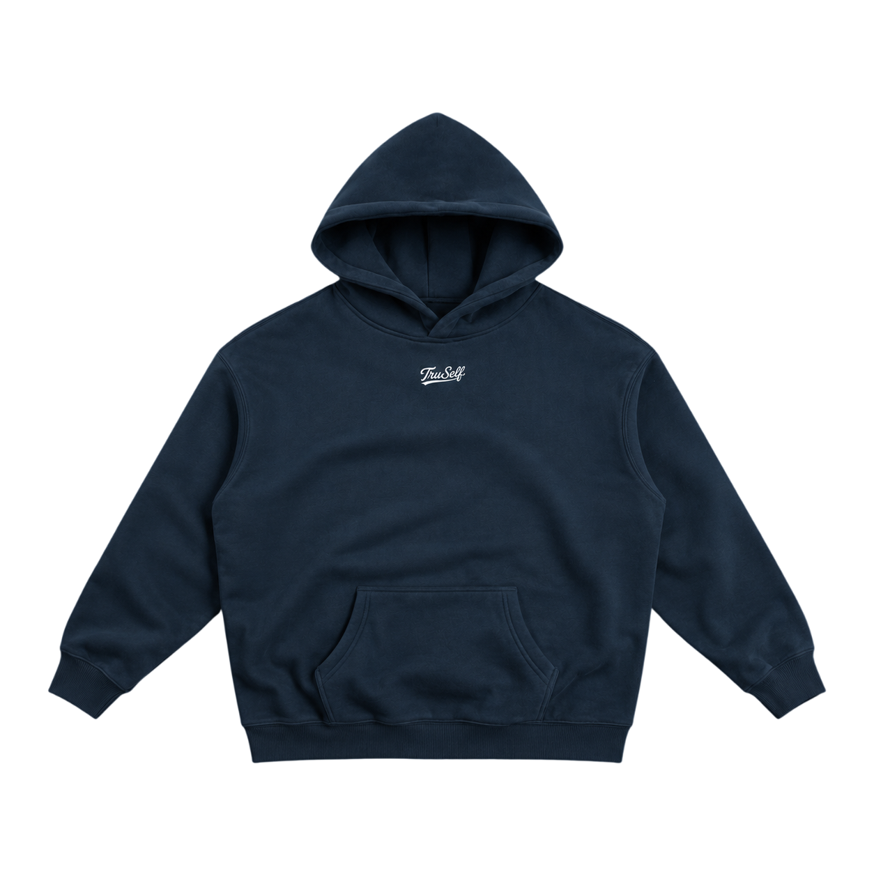 TruSelf Hoodie in Navy Blue - heavyweight fleece hoodie