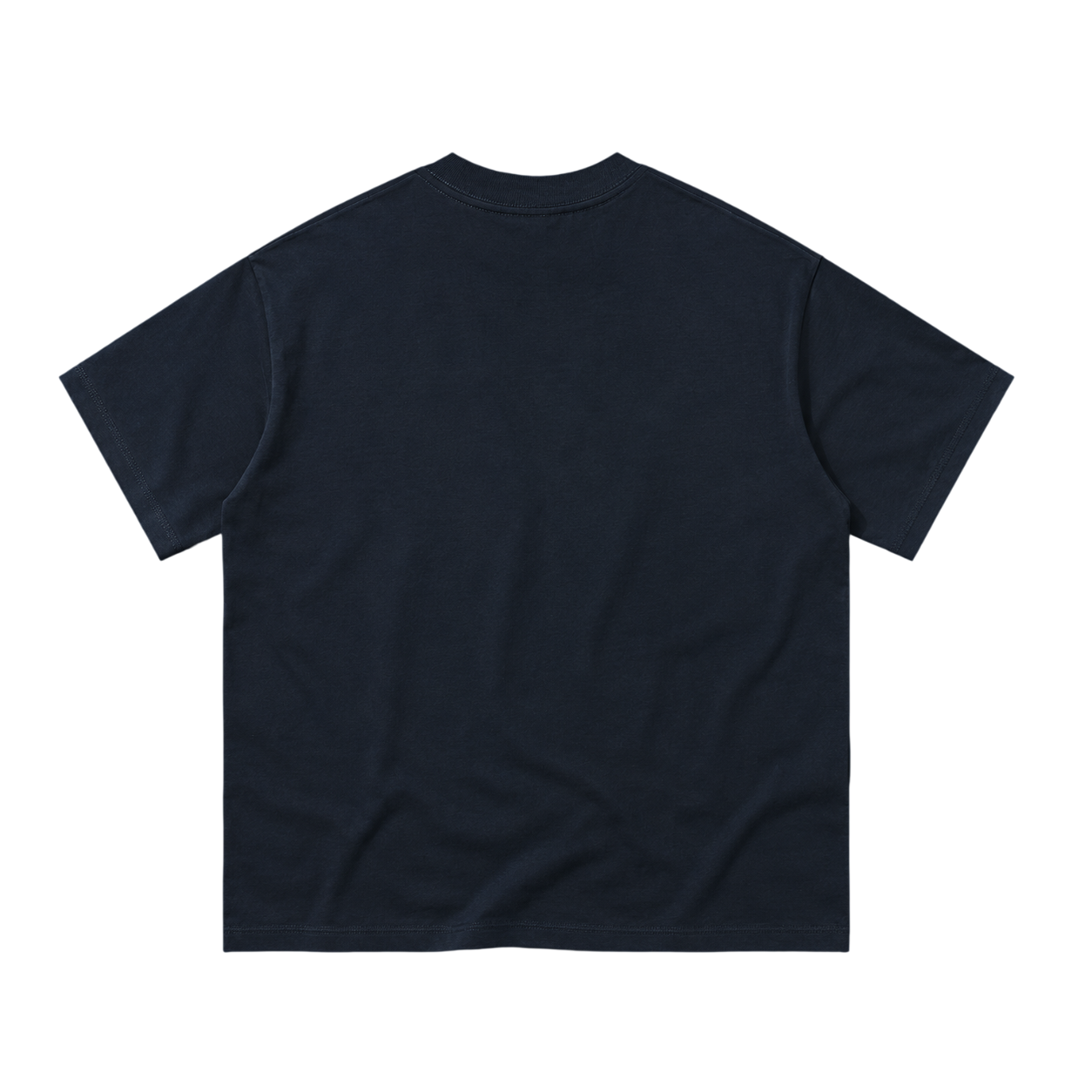 TruSelf Essential Tee in Navy Blue - heavyweight cotton tee, alternate view
