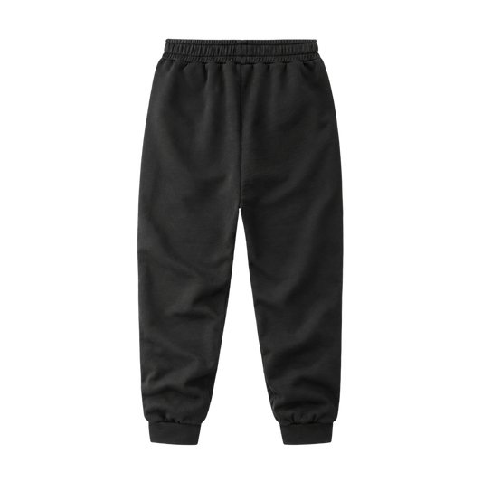 TruSelf Joggers in Black - fleece joggers, back view