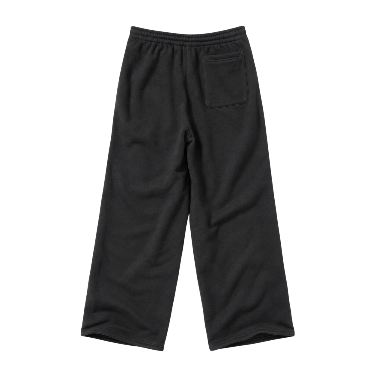 TruSelf TS Sweatpants in Black - fleece sweatpants, back view