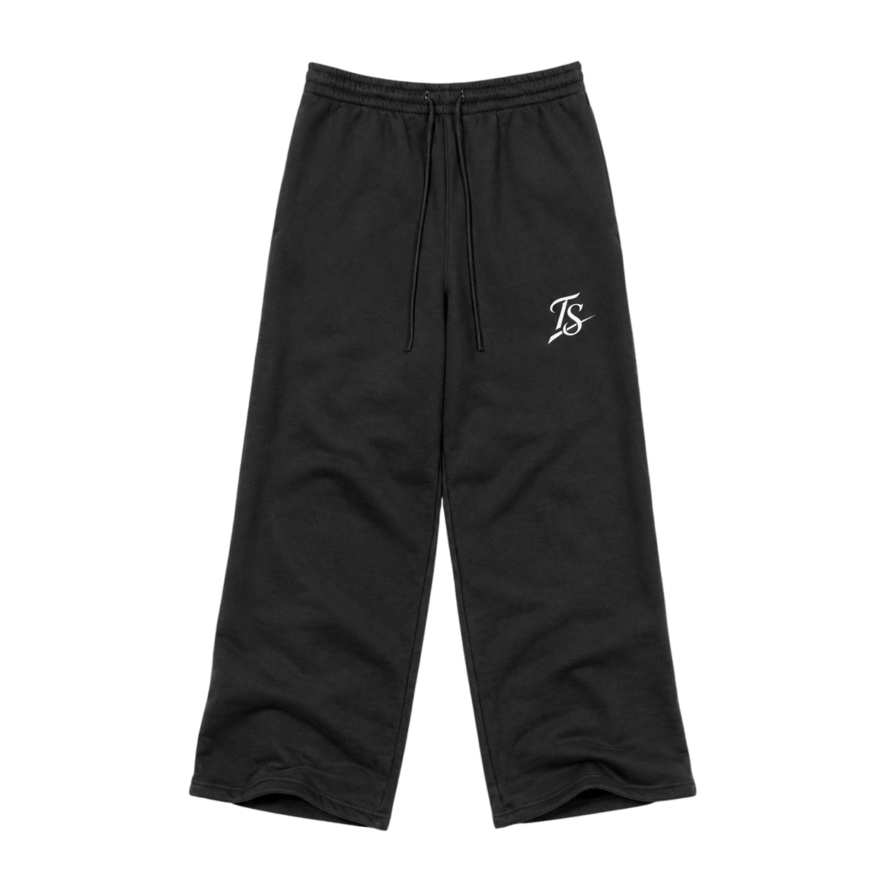 TruSelf TS Sweatpants in Black - fleece sweatpants, front view