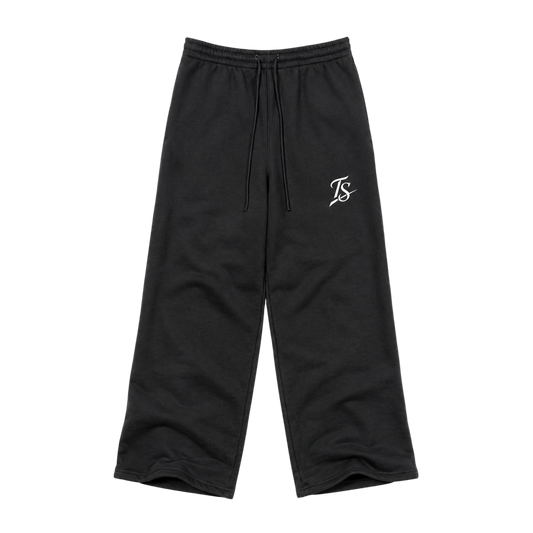 TruSelf TS Sweatpants in Black - fleece sweatpants, front view